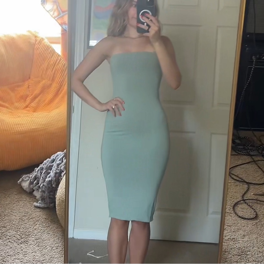 Oh Polly jersey knit midi dress